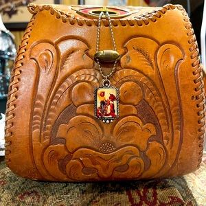 Vintage style Cowgirl Pendant Necklace
